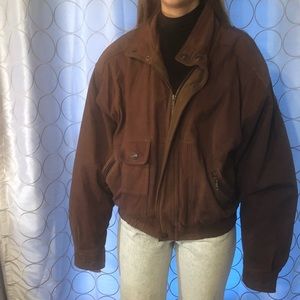 Real Suede Bomber Jacket